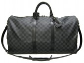 Louis Vuitton 激安　ルイヴィトン 新品　ダミエ・グラフィット　バッグ　キーポル・バンドリエール55　ストラップ付き　N41413