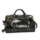 miu miu ミュウミュウ 新作＆送料込 RT0365 X72 VITELLO LUX GRAFITE ハンドバッグ グラファイトグレー